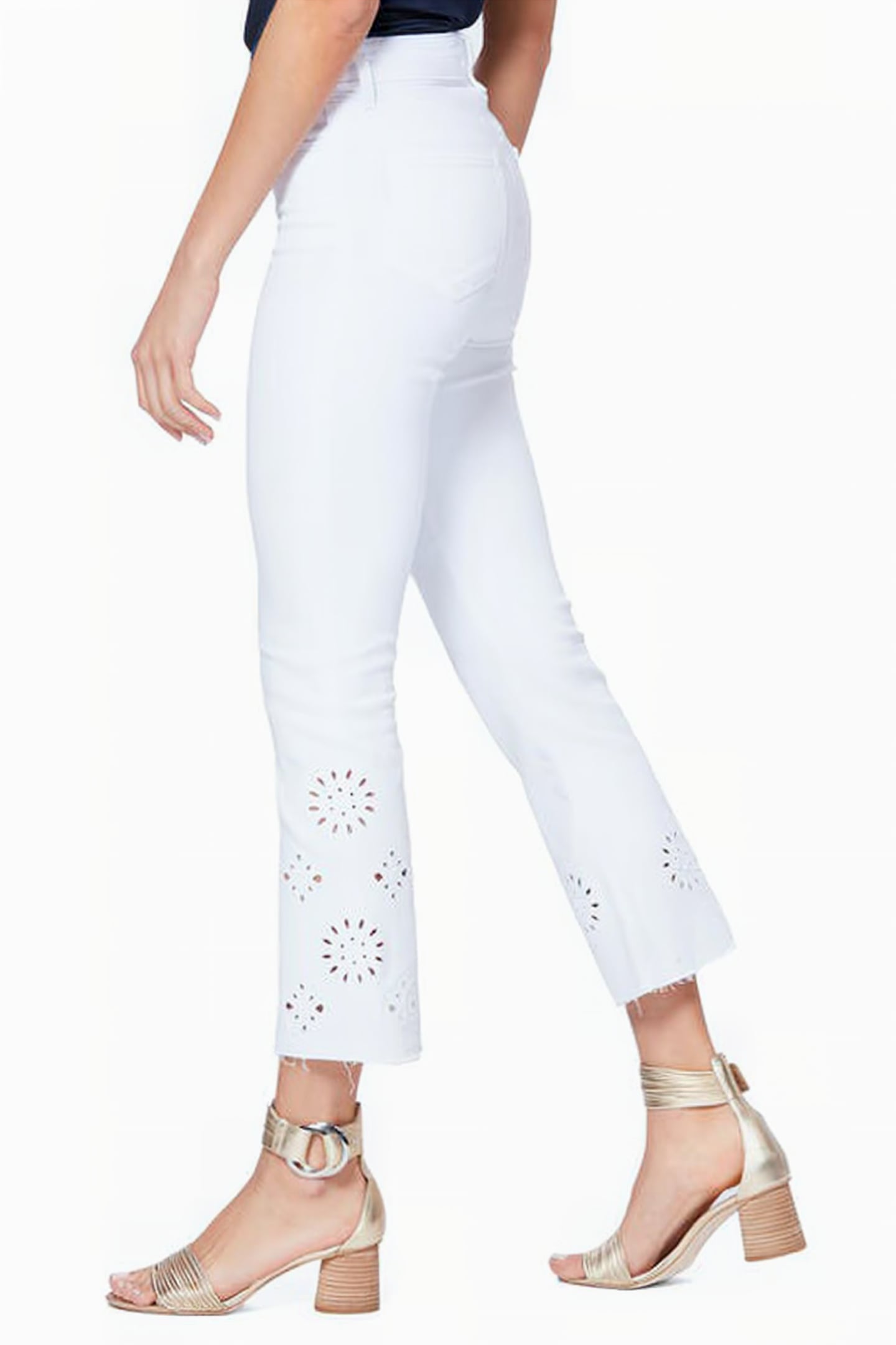 VINTAGE COLETTE RAW HEM CRISP WHITE EMBROIDERED 3