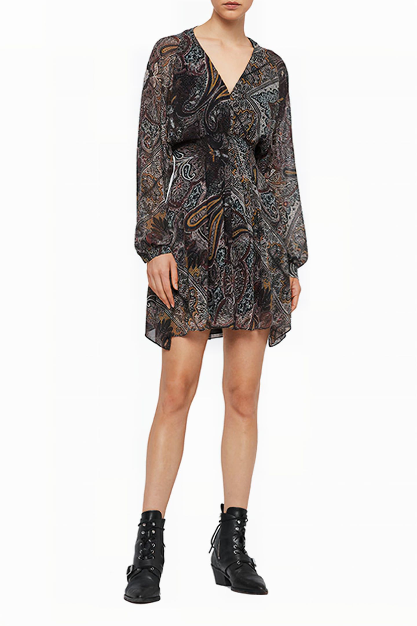 NICHOLA SCARF DRESS PURPLE 2