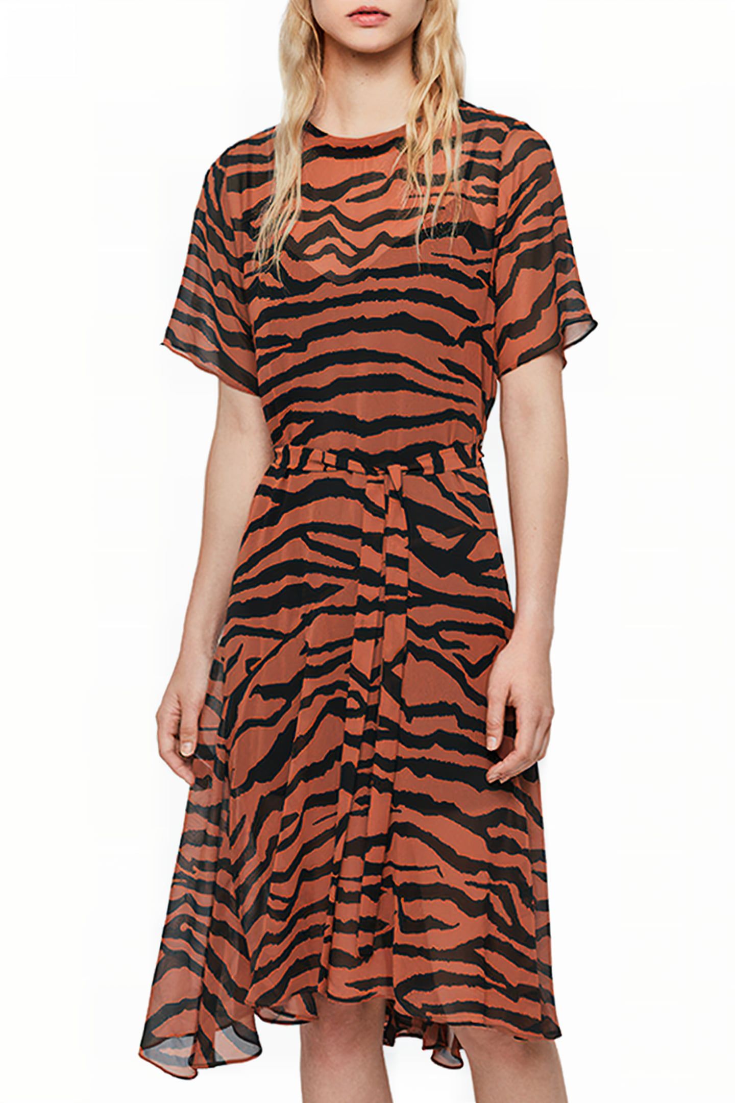 ENKI ZEPHYR DRESS TOFFEE BROWN/BLACK 1