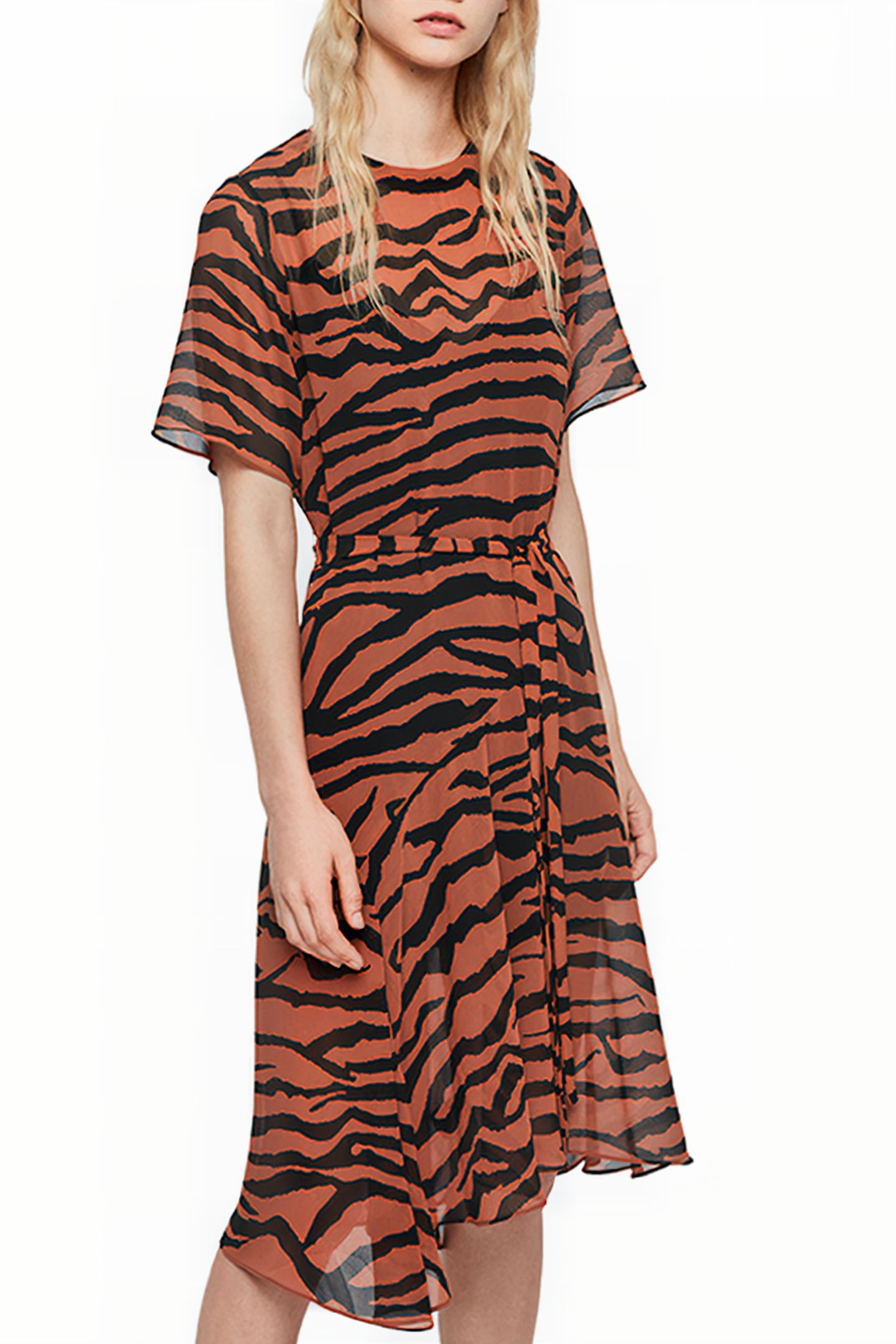 ENKI ZEPHYR DRESS TOFFEE BROWN/BLACK 2