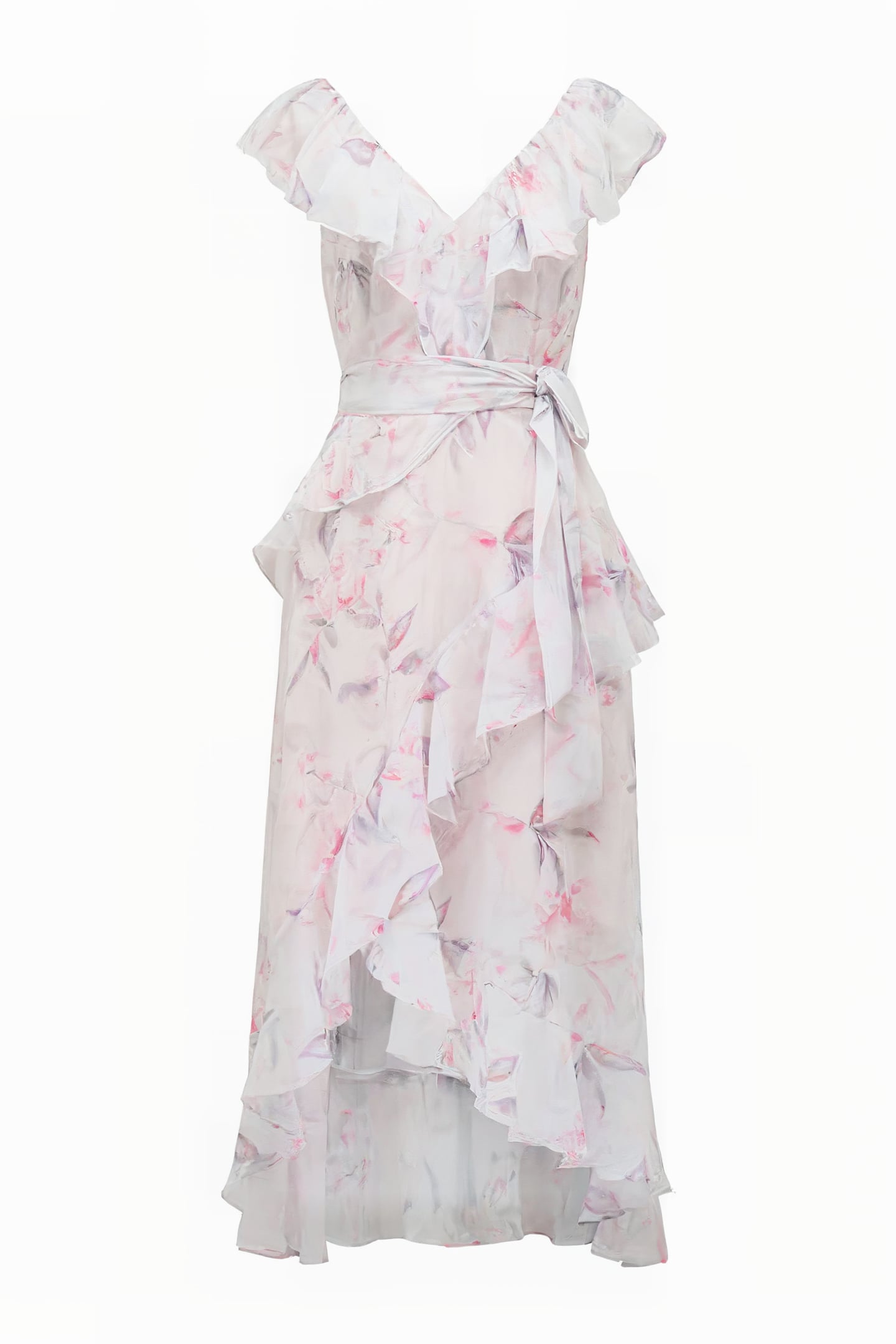 STEPHANIE RUFFLE MIDI DRESS GRANDE FLORA 1