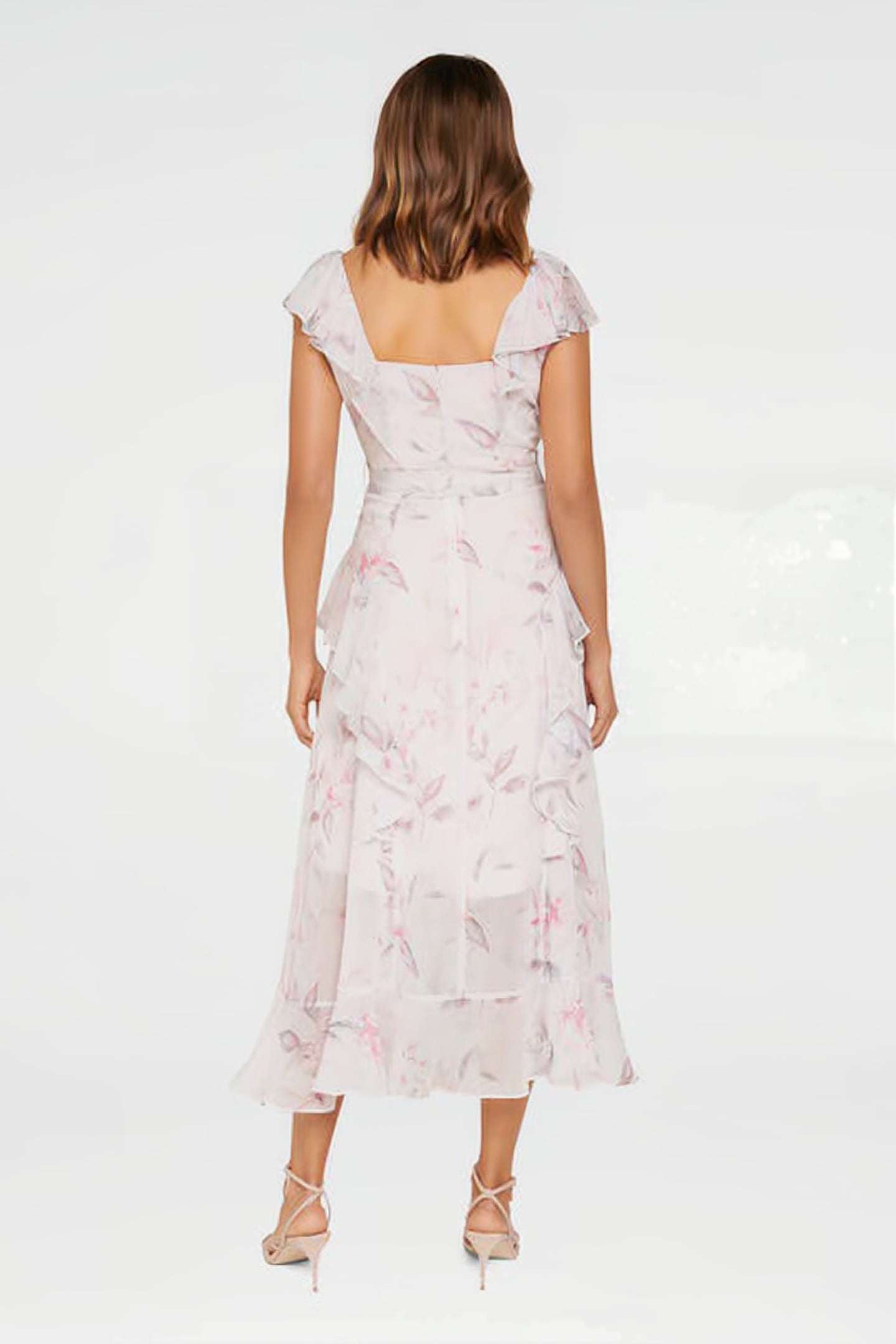 STEPHANIE RUFFLE MIDI DRESS GRANDE FLORA 2