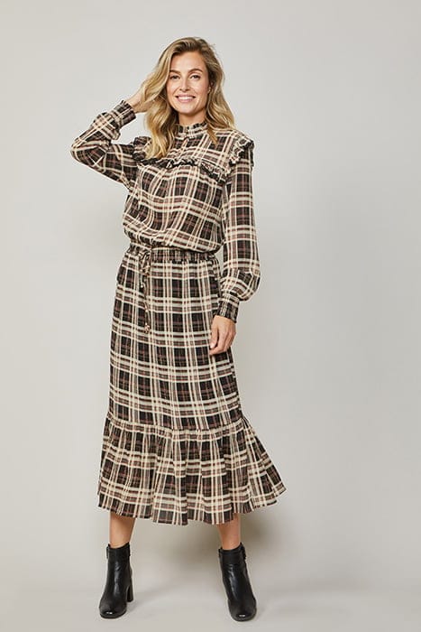 DRESS CRINKLE CHECK BLACK 2
