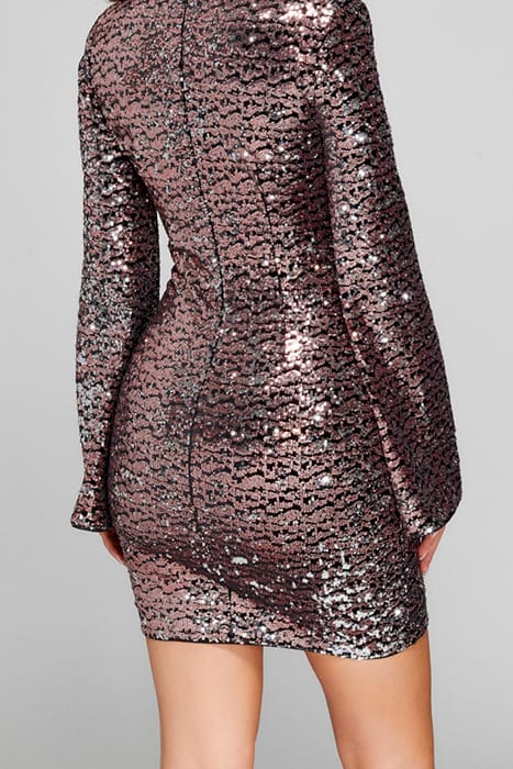MARCIANO BY GUESS FLASHBACK SEQUIN DRE ROARING RED MULTI 3