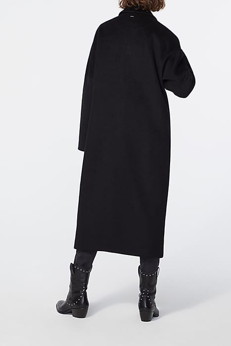 BLACK WOOL-BLEND CLOTH LONG COAT BLACK 2