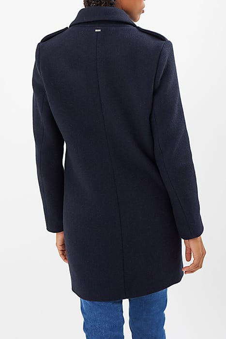 NAVY BLUE BIKER-STYLE COAT 2