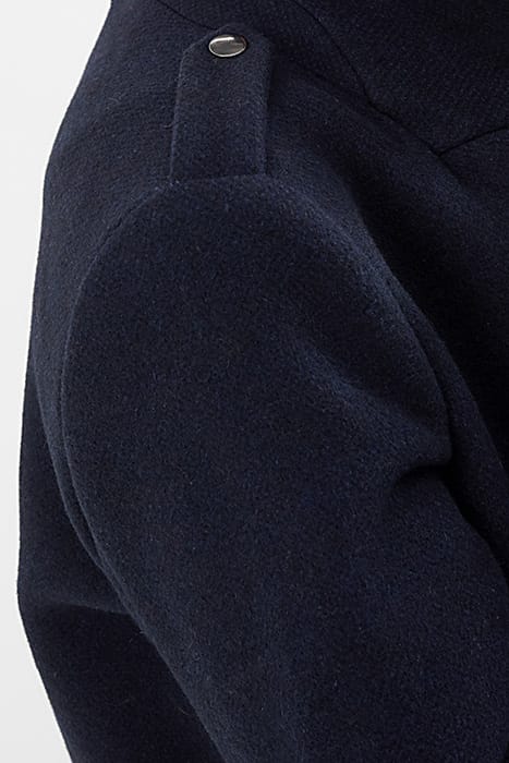 NAVY BLUE BIKER-STYLE COAT 6