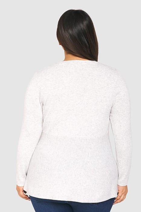CATIA CURVE PEPLUM HEM FITTED JUMPER GREY MARLE 3