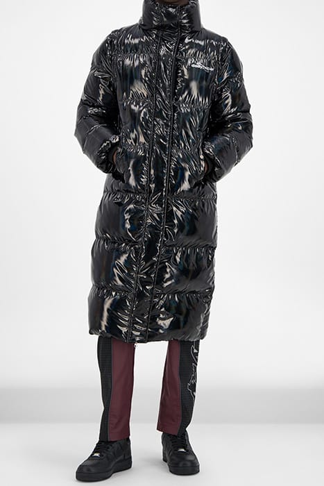 BLACK HOLOGRAPHIC GUBL PUFFER COAT 4