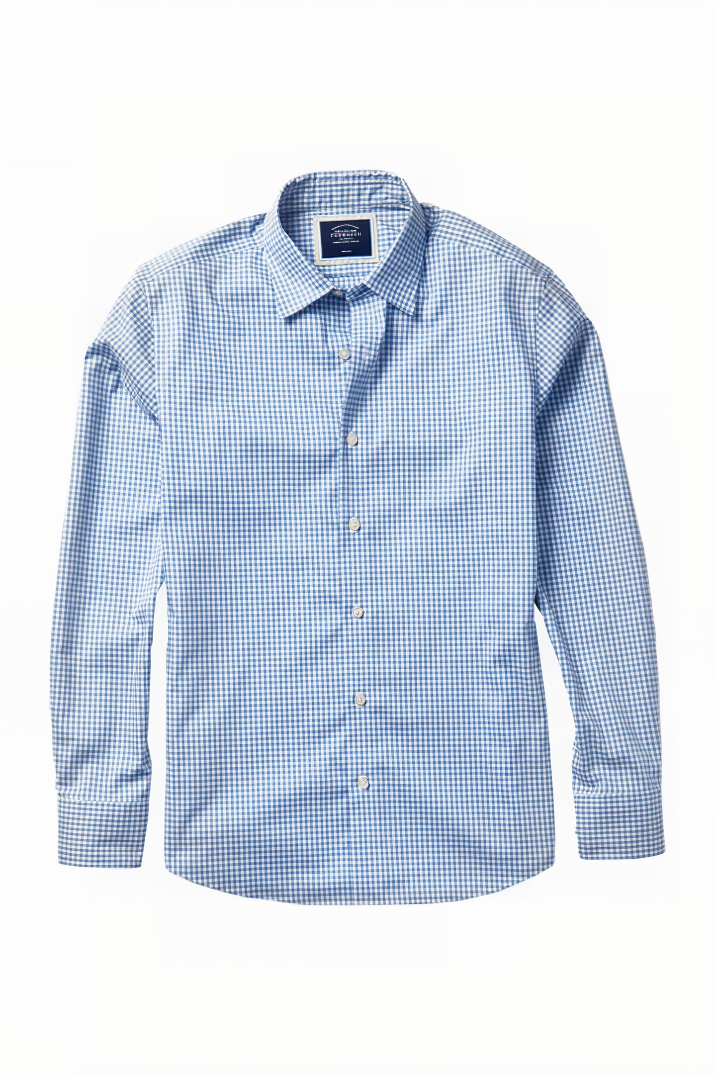 BLUE EXTRA SLIM FIT CLASSIC COLLAR BRIGHTON COLLECTION CHECK 1