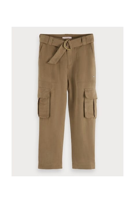 HIGH WAIST WIDE LEG CARGO PANTS OLIVE 1