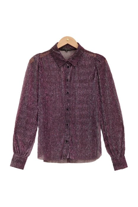 PAARSE BLOUSE MET PLISSÉ PINK PINK 1