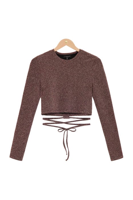 GOUDEN GLITTER TOP MET KOORD GOLD GOLD 2
