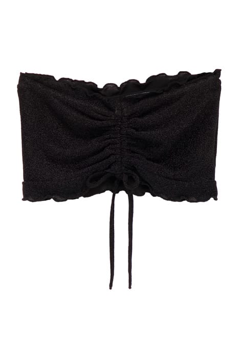ZWARTE GLITTER BANDEAU TOP BLACK BLACK 1