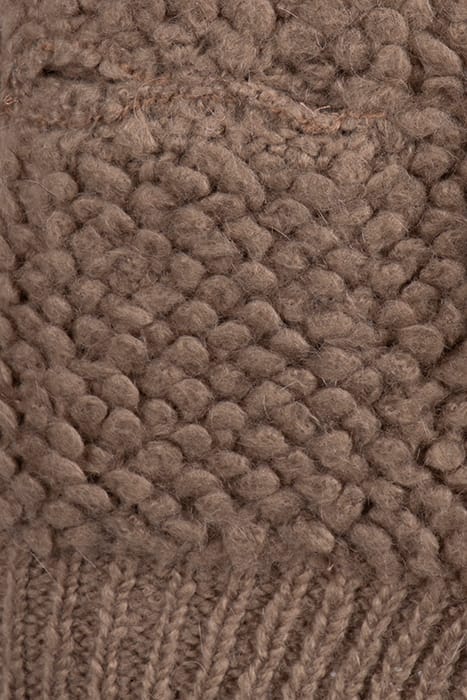 LONG CREWNECK BUT GILET BROWN 3