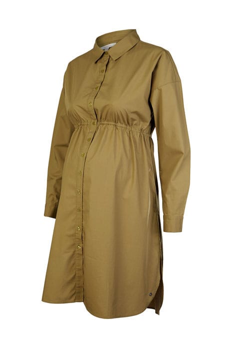 DRESS WVN LS KHAKI GREEN 2
