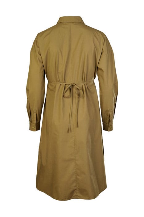 DRESS WVN LS KHAKI GREEN 3