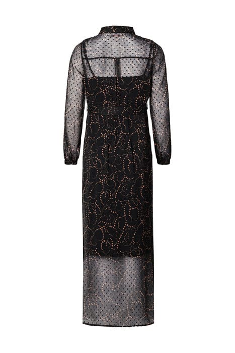 DRESS WVN NURSING LS AOP GUNMETAL 3