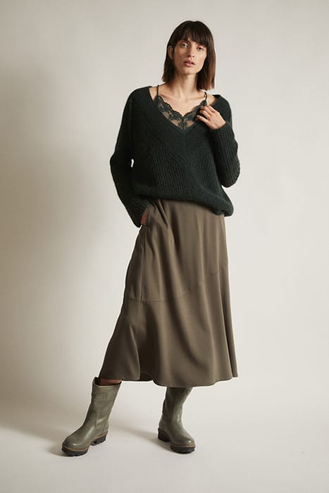 SATIN ROCK MIT VOLANT IVY GREEN 1