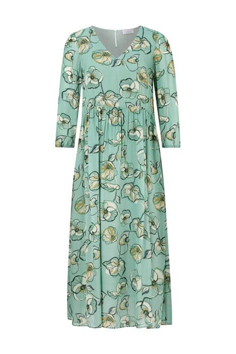 DRESS LONG PRINTED AQUA 1