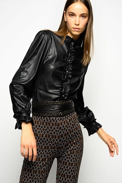 BRUNO CAMICIA SIMILPELLE LEGGE BLACK 5