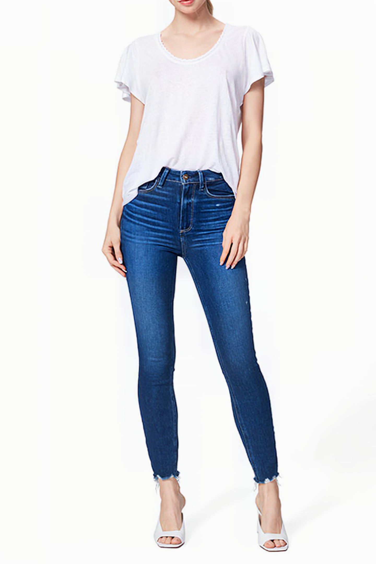 MARGOT ANKLE ACOUSTIC DISTRESSED TUNED HEM 3