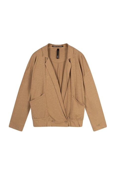 BLAZER LINEN DARK SOFT BEIGE 1