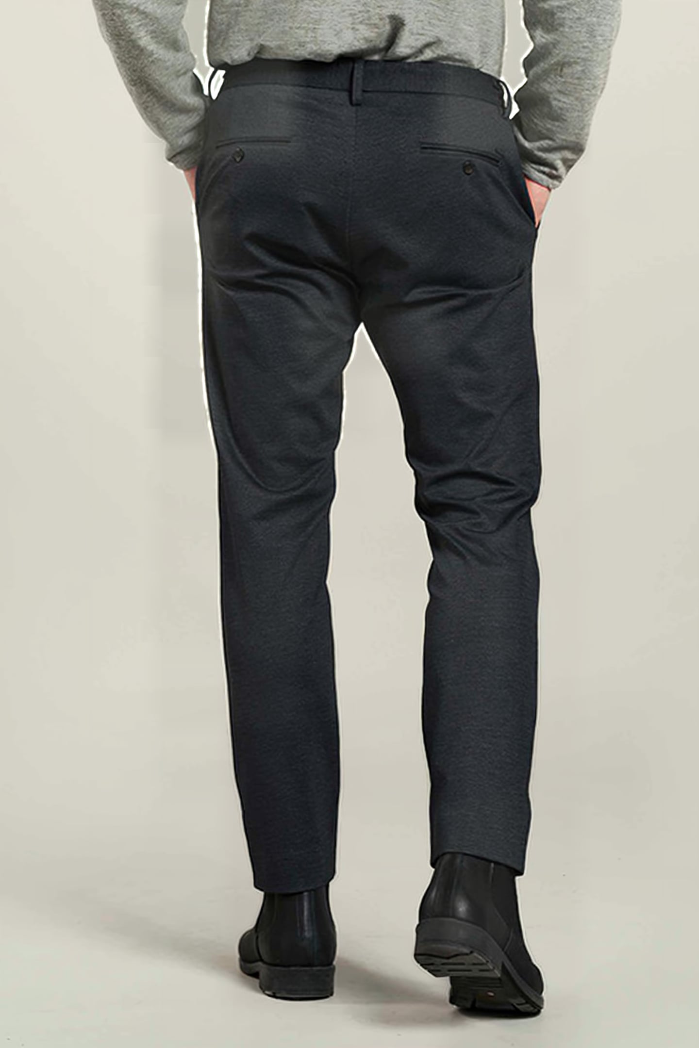 TAPERED JOGGER MINI PATTERN SWEAT MD. GREY MELANGE 2