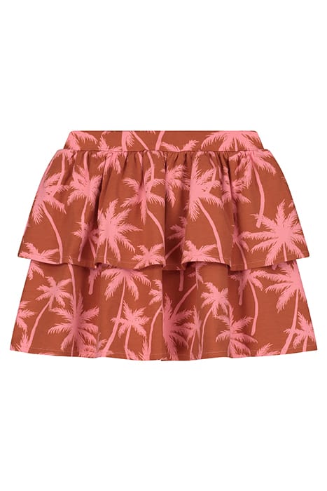 GIRLS NOSARA SKIRT VACATION PALM SPICE ROUTE BROWN 1