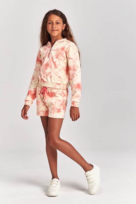 GIRLS MAUI SWEAT SHORT TYE DYE STRAWBERRY PINK 5