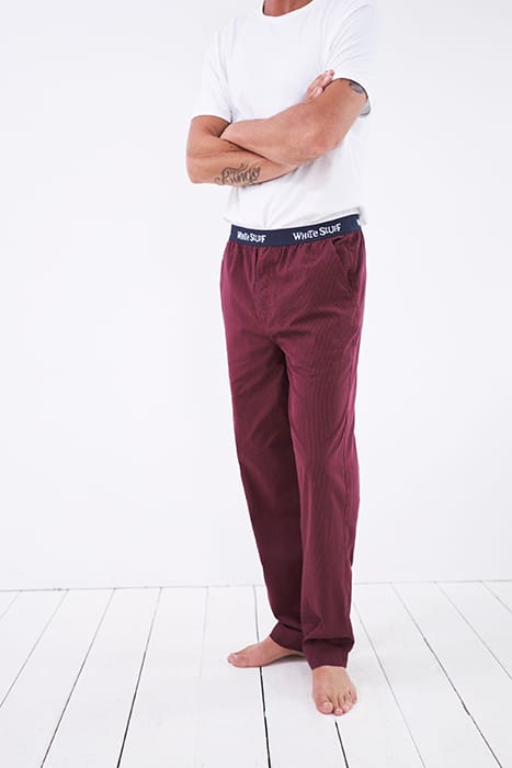 BARDON CHECK POPLIN PJ BOTTOM ORANGE MULTI 2