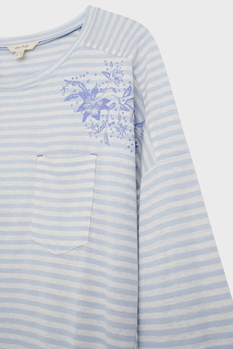 LENNOX LINEN JERSEY TEE BLUE MULTI 5