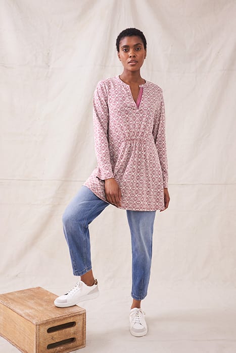 HALLIE JERSEY TUNIC PLUM MULTI 3
