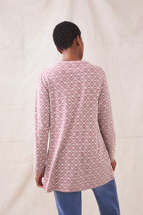 HALLIE JERSEY TUNIC PLUM MULTI 2