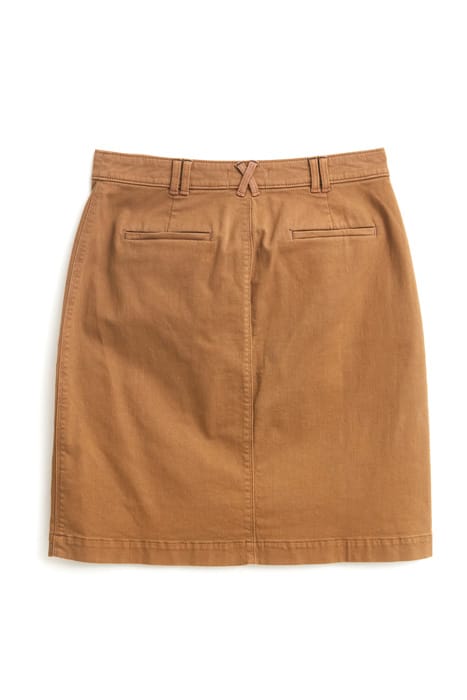 MELODY  COTTON SKIRT DARK TAN 2