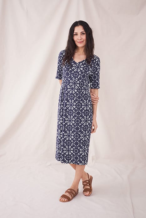 KARA ECO VERO JERSEY DRESS PURPLE MULTI 2