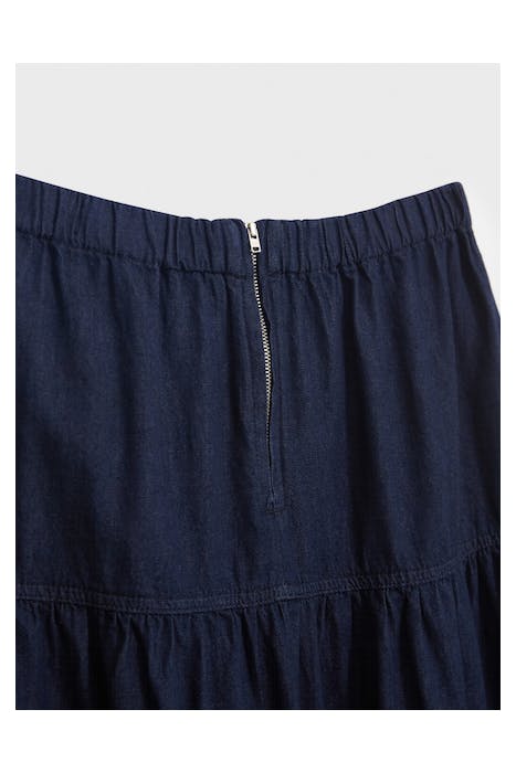 MIA TIERED DENIM MINI SKIRT DK DENIM 5