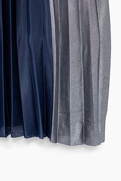 GIRLS’ NAVY AND SILVER PLEATED LONG SKIRT 3