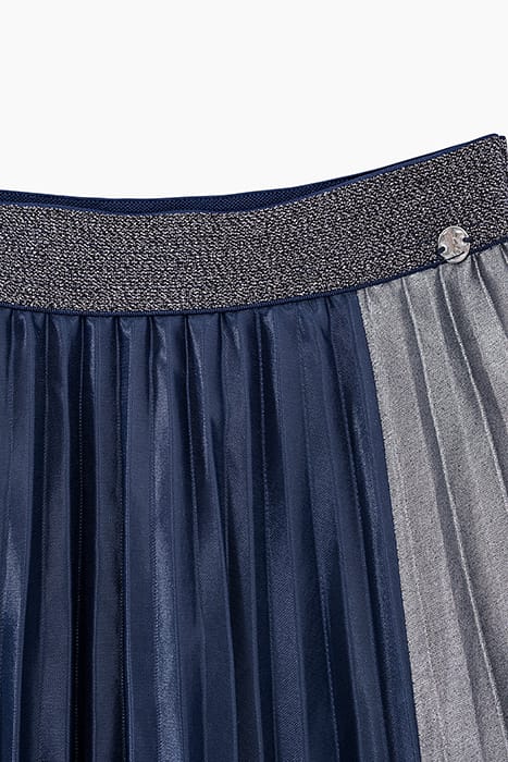 GIRLS’ NAVY AND SILVER PLEATED LONG SKIRT 4
