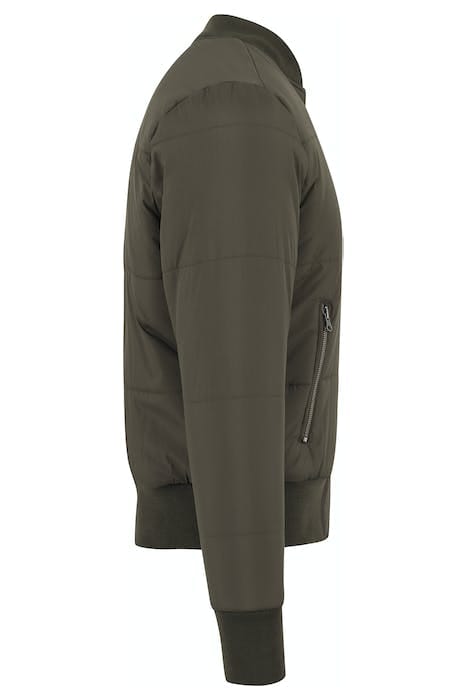 BASIC QUILT BOMBER JACKET OLIVE 7