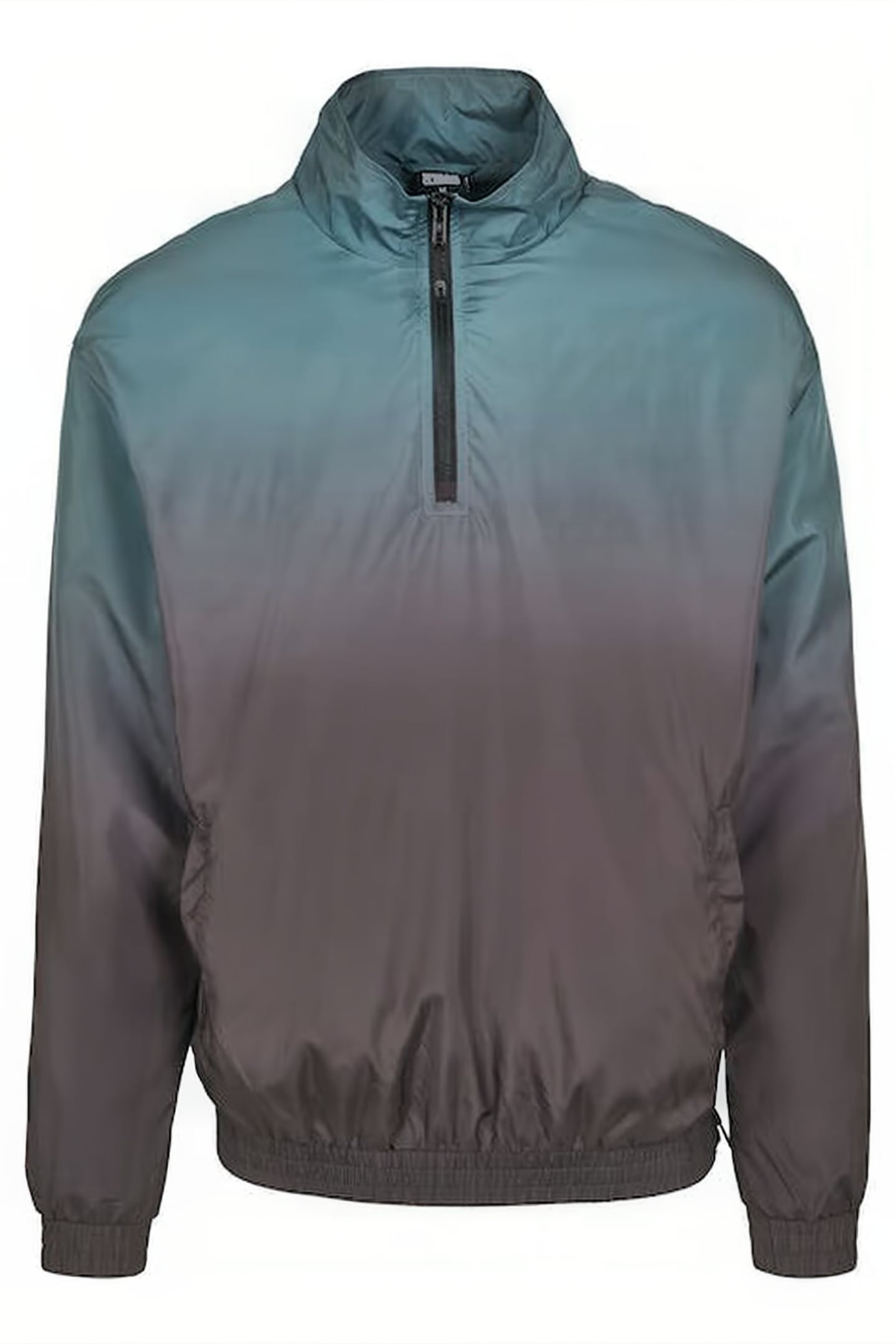 GRADIENT PULL OVER JACKET BLACK/BOTTLEGREEN 1