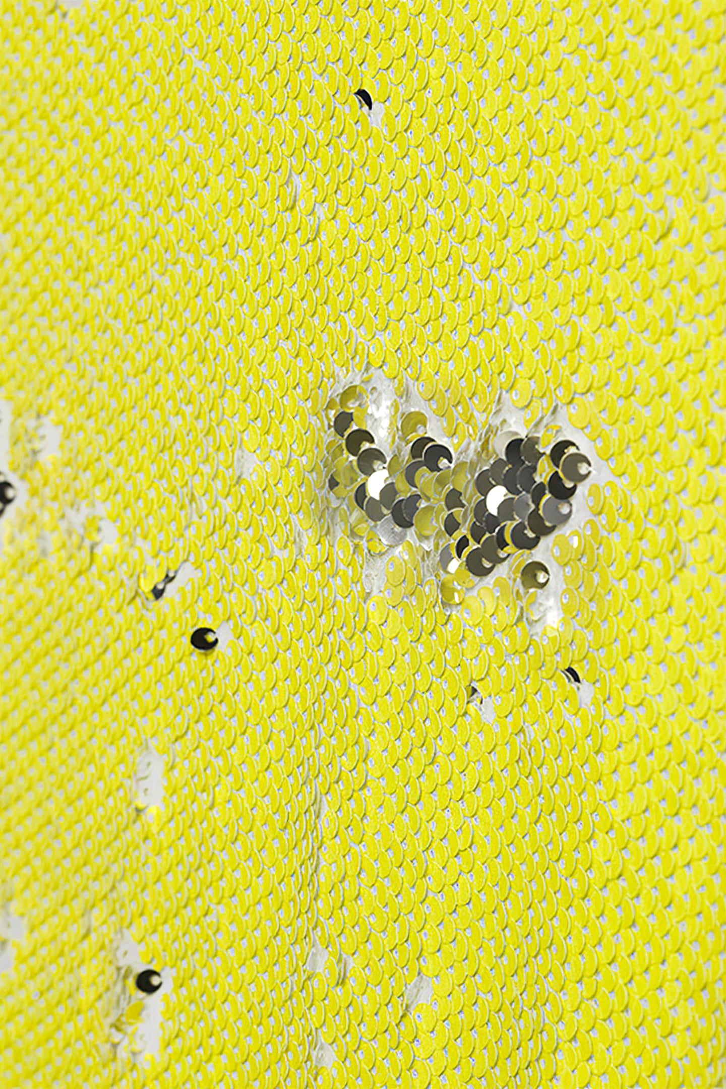 WOMEN'S SEQUIN BODYCON OVERALL NEON YELLOW 5
