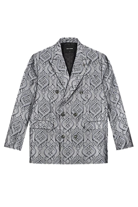 GREY BLUE BRAIDS LILO BLAZER 1