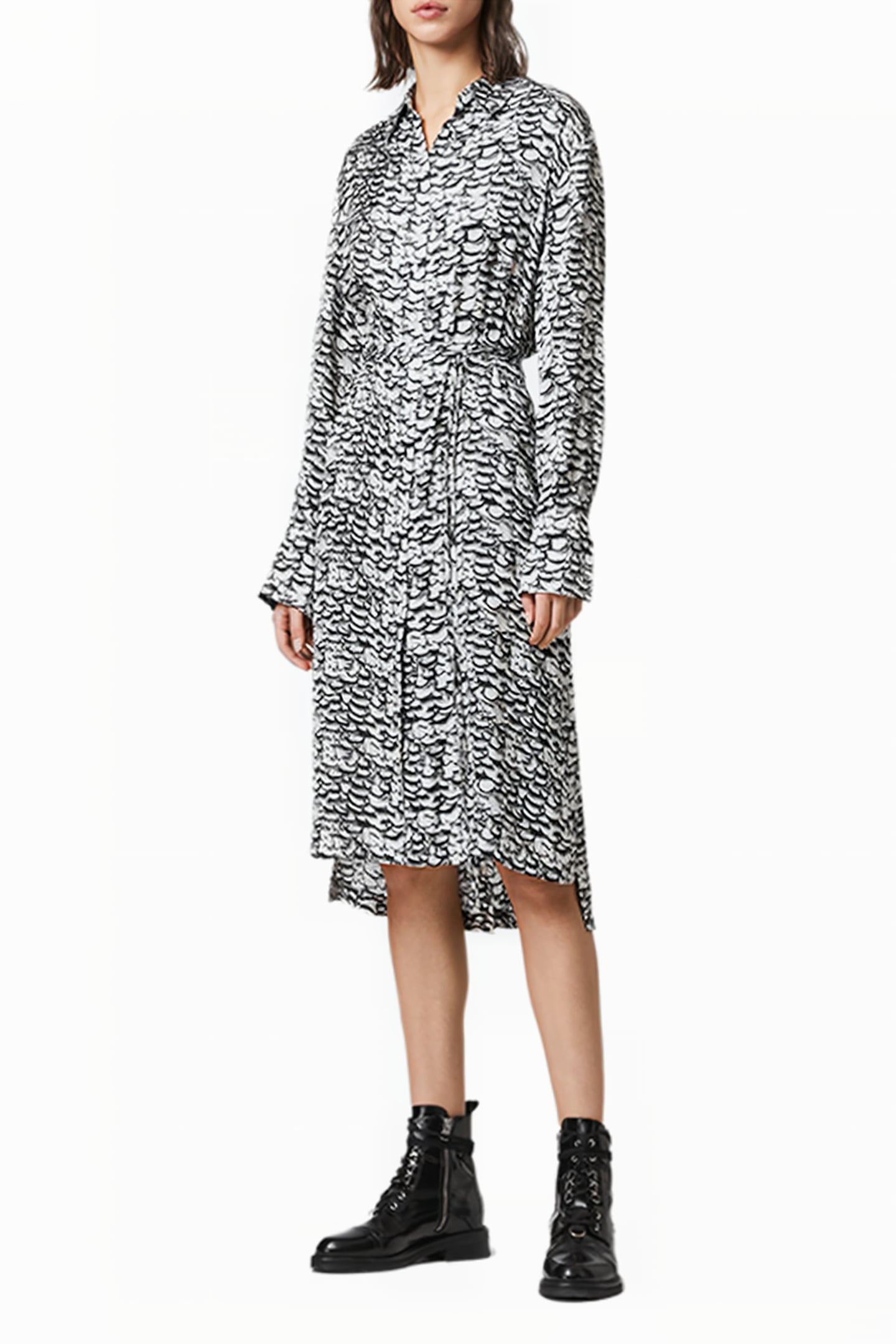 ANYA PLUME DRESS CHALK WHITE 5