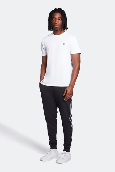 SWEATPANT WITH CONTRAST PIPING TRUE BLACK 1