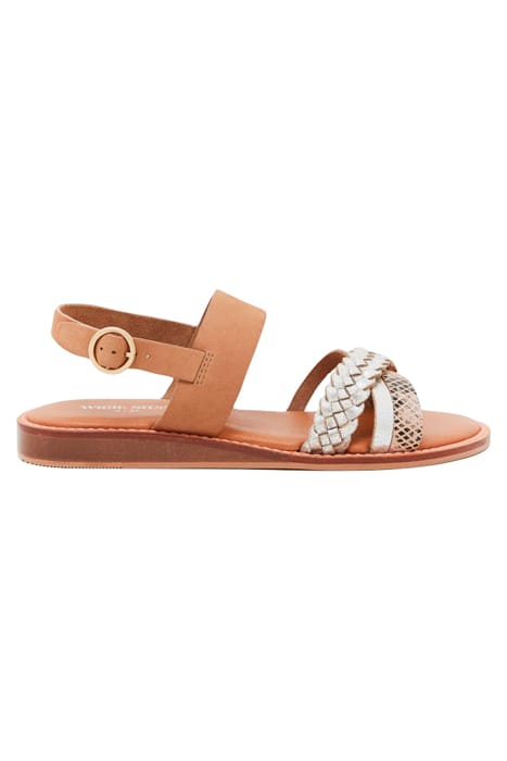 CRAFT LEATHER MINI WEDGE SILVER TONE METALLIC 1