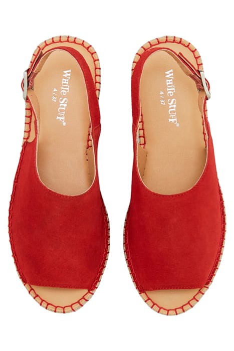 ROXANNE SUEDE FLATFORM DEEP RED 3