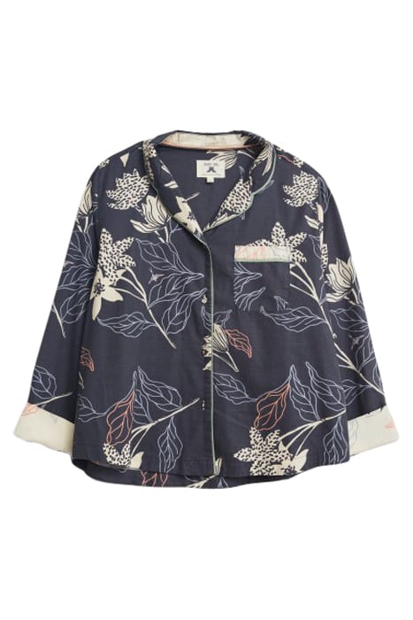 NINA WOVEN PJ SHIRT BLK MLT 1