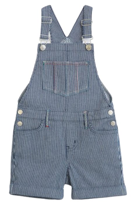 ISABELLE STRIPE SHORT DUNGAREE NAVY MULTI 1