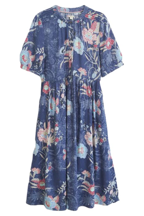 CLAUDIA LINEN BLEND DRE BLUE 1